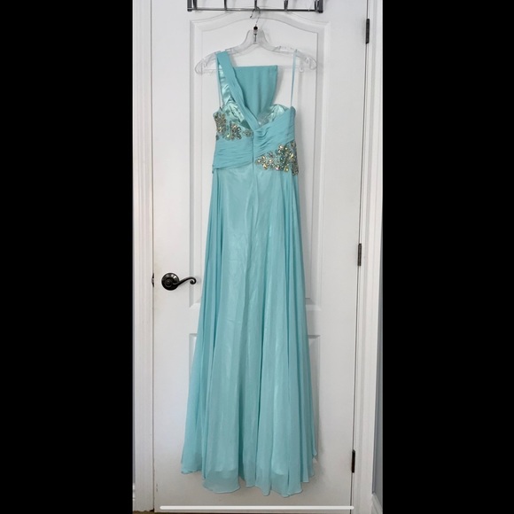 Robe de bal Aqua / prom dress / Bridesmaid - Picture 4 of 4